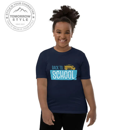 Back to School - Spaß auf allen Kurzarm - Trails!“ Mädchen T-Shirt mit coolem Motiv - Tomorrow Style