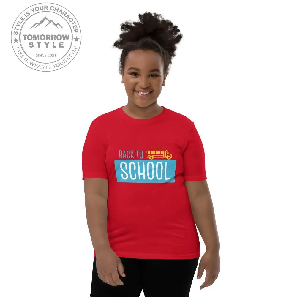 Back to School - Spaß auf allen Kurzarm - Trails!“ Mädchen T-Shirt mit coolem Motiv - Tomorrow Style