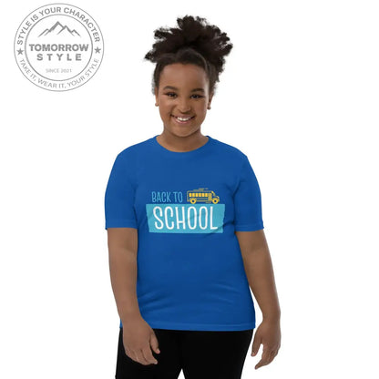 Back to School - Spaß auf allen Kurzarm - Trails!“ Mädchen T-Shirt mit coolem Motiv - Tomorrow Style