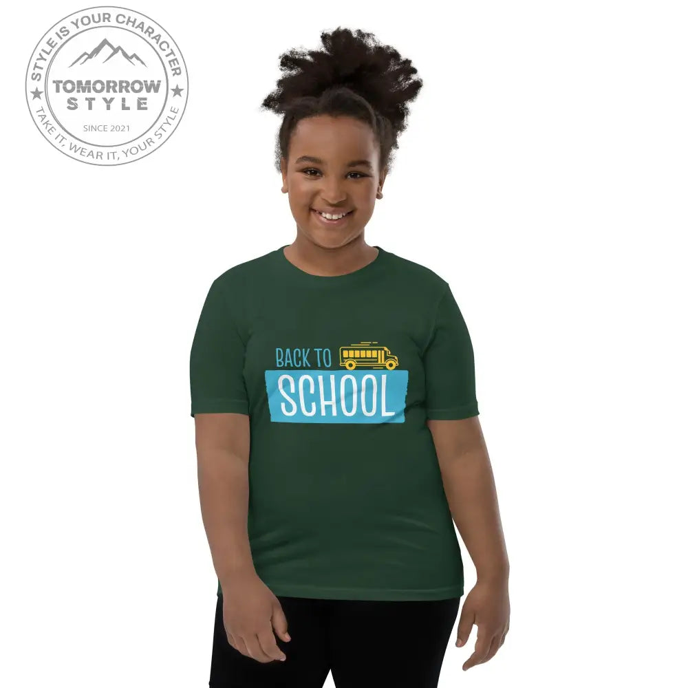 Back to School - Spaß auf allen Kurzarm - Trails!“ Mädchen T-Shirt mit coolem Motiv - Tomorrow Style