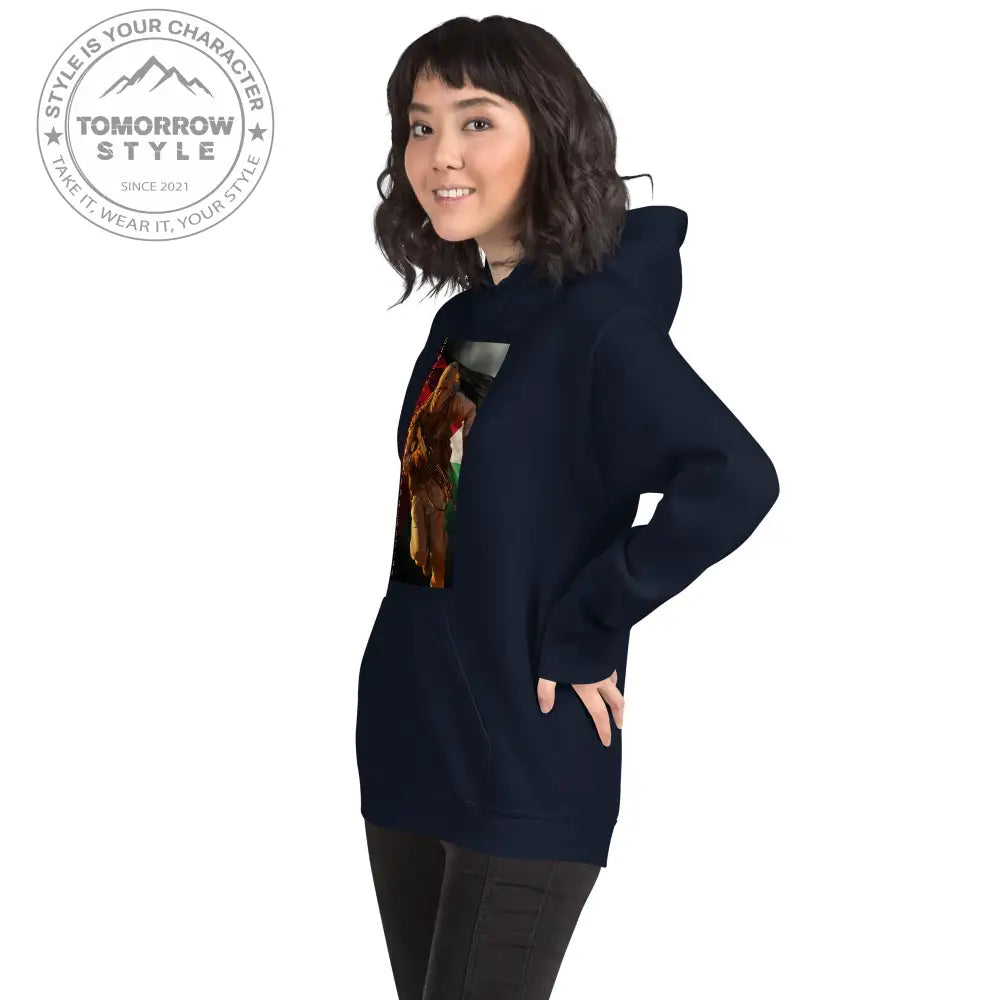 Bedruckter Damen Hoodie mit Motto „Gerechtigkeit für Palästina“ - Tomorrow Style