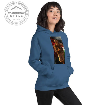 Bedruckter Damen Hoodie mit Motto „Gerechtigkeit für Palästina“ - Tomorrow Style