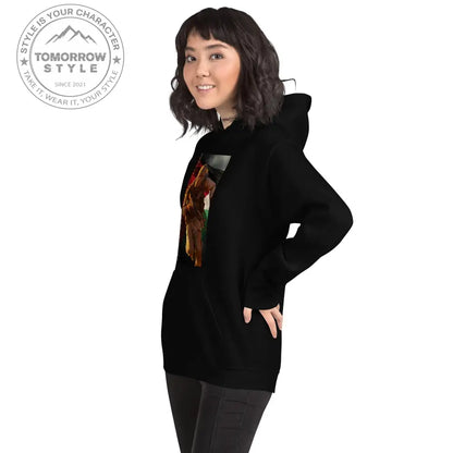 Bedruckter Damen Hoodie mit Motto „Gerechtigkeit für Palästina“ - Tomorrow Style