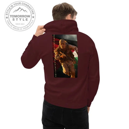 Bedruckter Herren Hoodie mit Motto „Gerechtigkeit für Palästina“ - Tomorrow Style
