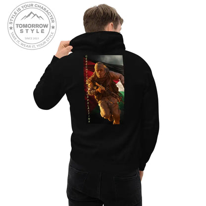 Bedruckter Herren Hoodie mit Motto „Gerechtigkeit für Palästina“ - Tomorrow Style