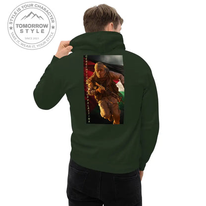Bedruckter Herren Hoodie mit Motto „Gerechtigkeit für Palästina“ - Tomorrow Style