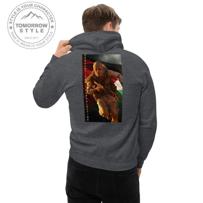 Bedruckter Herren Hoodie mit Motto „Gerechtigkeit für Palästina“ - Tomorrow Style