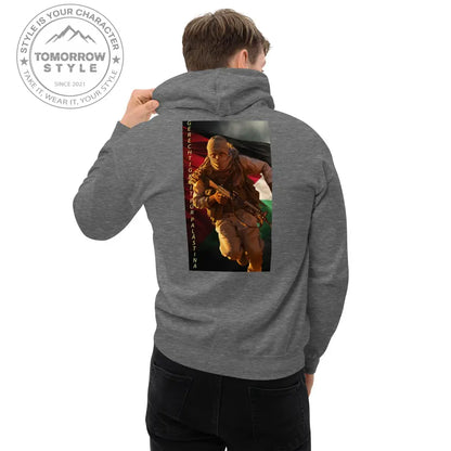 Bedruckter Herren Hoodie mit Motto „Gerechtigkeit für Palästina“ - Tomorrow Style