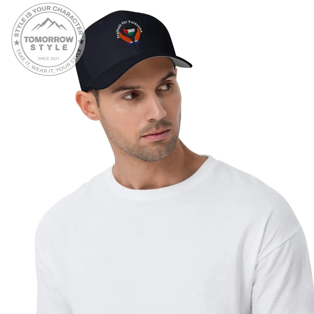 Bestickte Structured Twill Cap mit palästinensischer Flagge und "Freiheit für Palästine" - Tomorrow Style