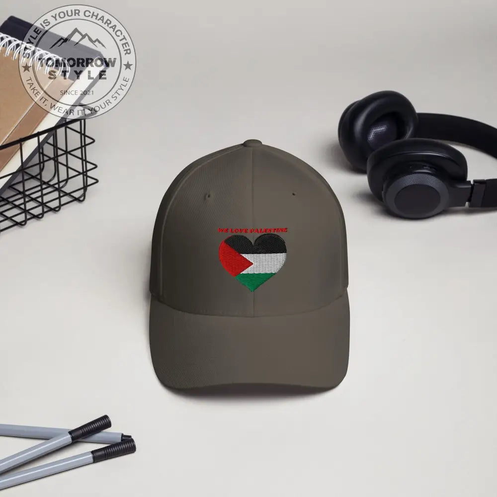 Bestickte Structured Twill Cap mit "We Love Palestine". - Tomorrow Style