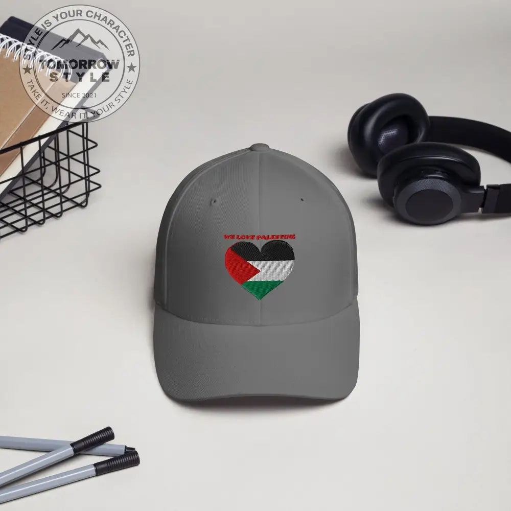 Bestickte Structured Twill Cap mit "We Love Palestine". - Tomorrow Style