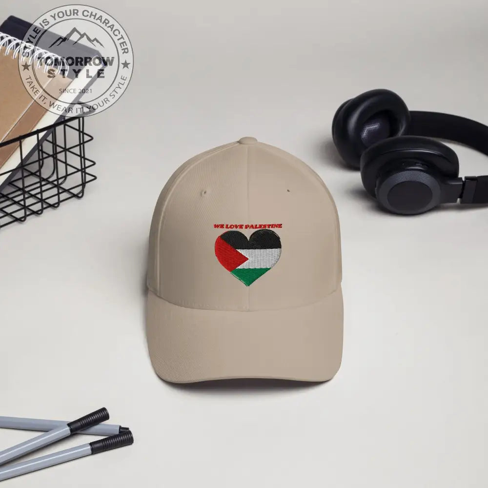 Bestickte Structured Twill Cap mit "We Love Palestine". - Tomorrow Style