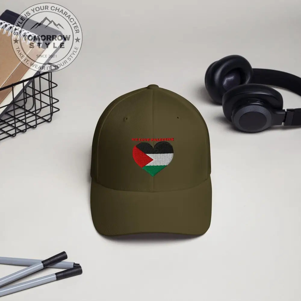Bestickte Structured Twill Cap mit "We Love Palestine". - Tomorrow Style