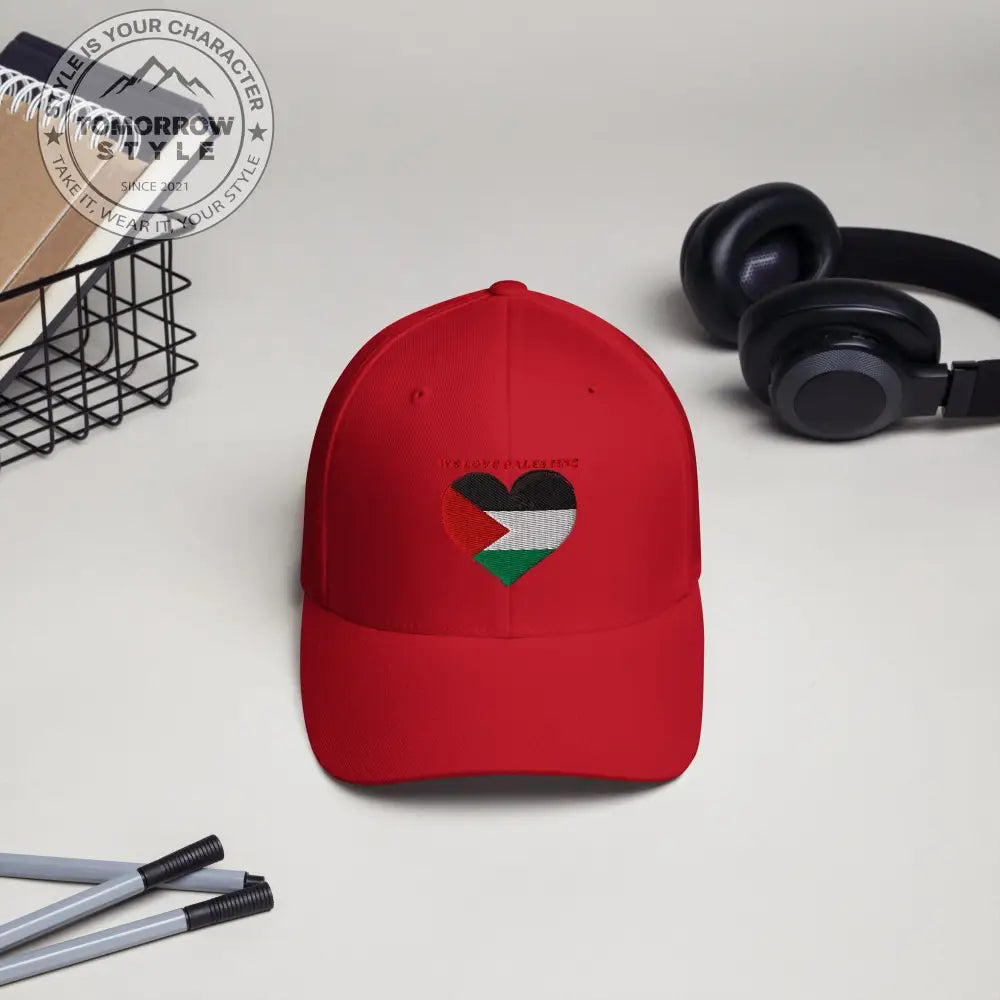 Bestickte Structured Twill Cap mit "We Love Palestine". - Tomorrow Style
