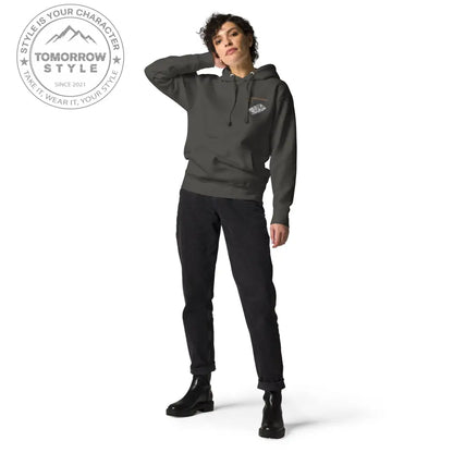Bestickter Bundeswehrdienstgrad Hoodie (SF) mit bedrucktem Leopardenmotiv Panzer hinten für Damen und Herren - Tomorrow Style