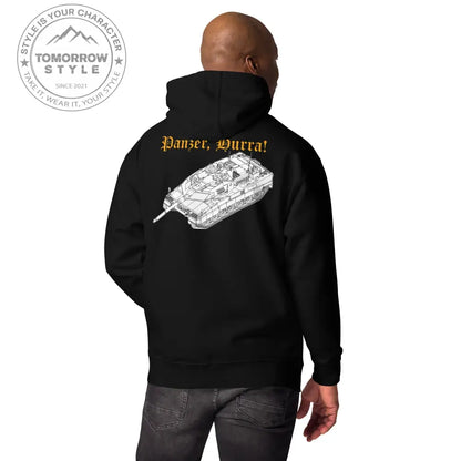 Bestickter Bundeswehrdienstgrad Hoodie (SG) mit bedrucktem Leopardenmotiv hinten für Damen und Herren - Tomorrow Style