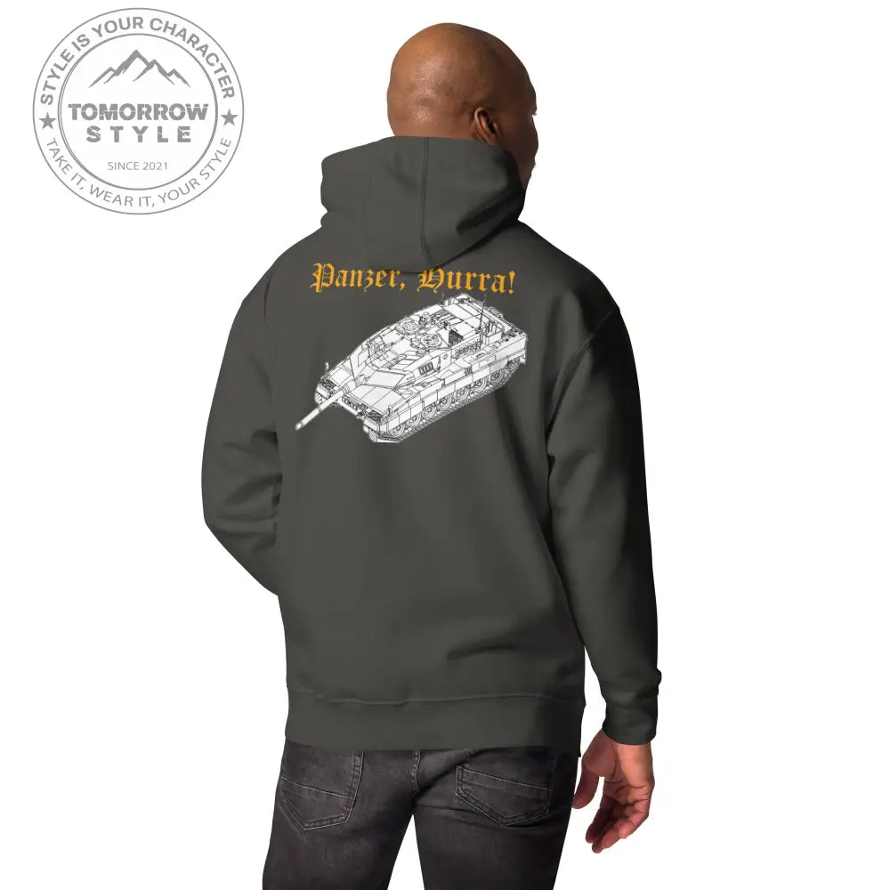 Bestickter Bundeswehrdienstgrad Hoodie (SG) mit bedrucktem Leopardenmotiv hinten für Damen und Herren - Tomorrow Style