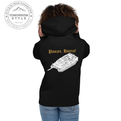 Bestickter Bundeswehrdienstgrad Hoodie (U) mit bedrucktem Leopardenmotiv hinten für Damen und Herren - Tomorrow Style