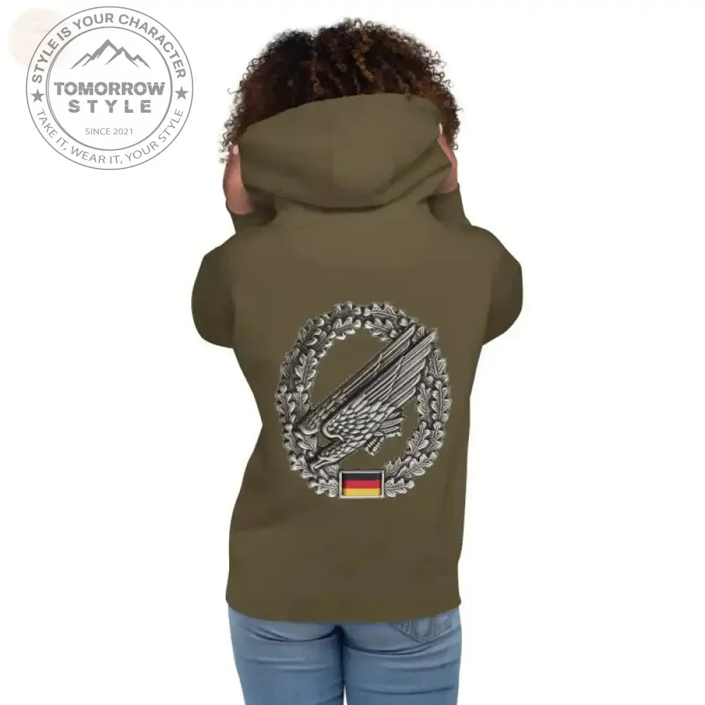 Bestickter Premium - Hoodie der Bundeswehr: Ultimativer Fallschirmjäger - Stil - Tomorrow Style