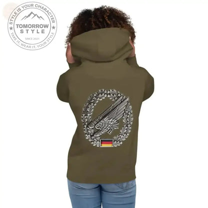 Bestickter Premium - Hoodie der Bundeswehr: Ultimativer Fallschirmjäger - Stil - Tomorrow Style