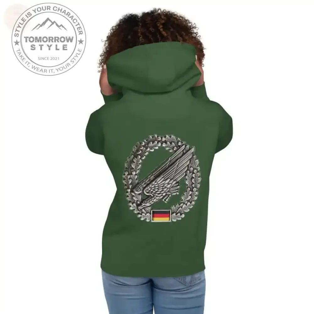 Bestickter Premium - Hoodie der Bundeswehr: Ultimativer Fallschirmjäger - Stil - Tomorrow Style