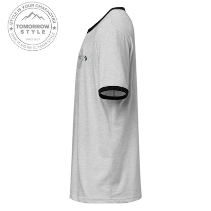 Besticktes Damen T-Shirt mit Friedensvogel und Palestine - Flagge - Tomorrow Style