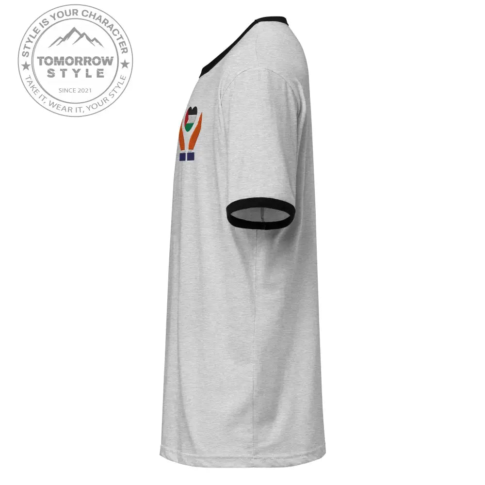 Besticktes Damen T-Shirt mit Palestine - Design im Herz - Tomorrow Style