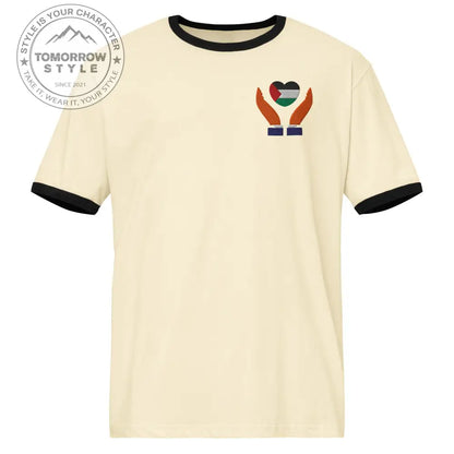 Besticktes Damen T-Shirt mit Palestine - Design im Herz - Tomorrow Style