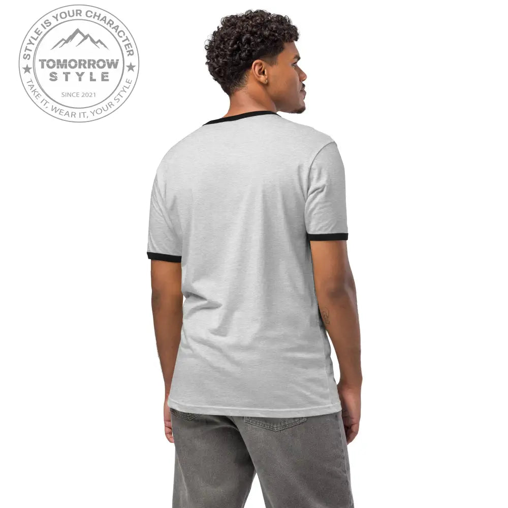 Besticktes Herren T-Shirt mit Friedensvogel und Palestine - Flagge - Tomorrow Style