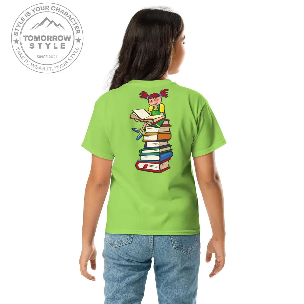 Bücherliebe in der Schule“ – Mädchen Classic T-Shirt - Tomorrow Style