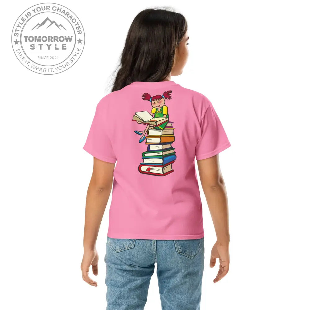 Bücherliebe in der Schule“ – Mädchen Classic T-Shirt - Tomorrow Style