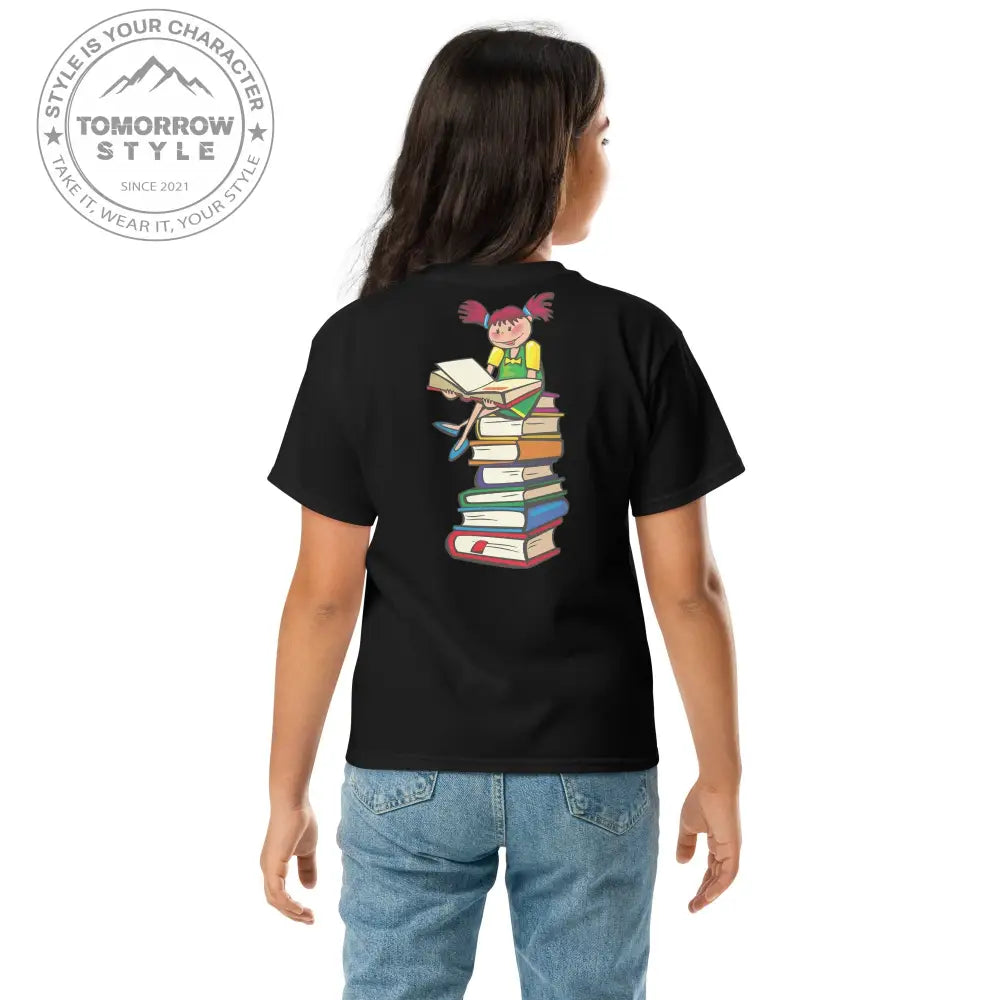 Bücherliebe in der Schule“ – Mädchen Classic T-Shirt - Tomorrow Style