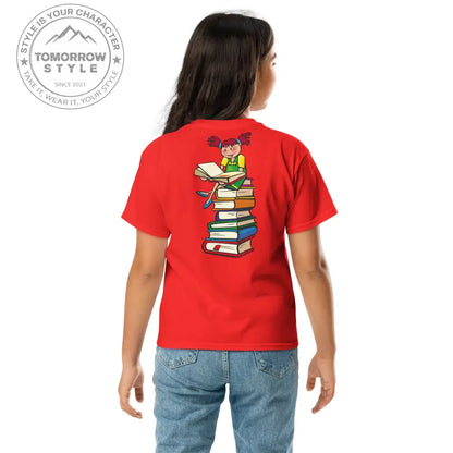 Bücherliebe in der Schule“ – Mädchen Classic T-Shirt - Tomorrow Style