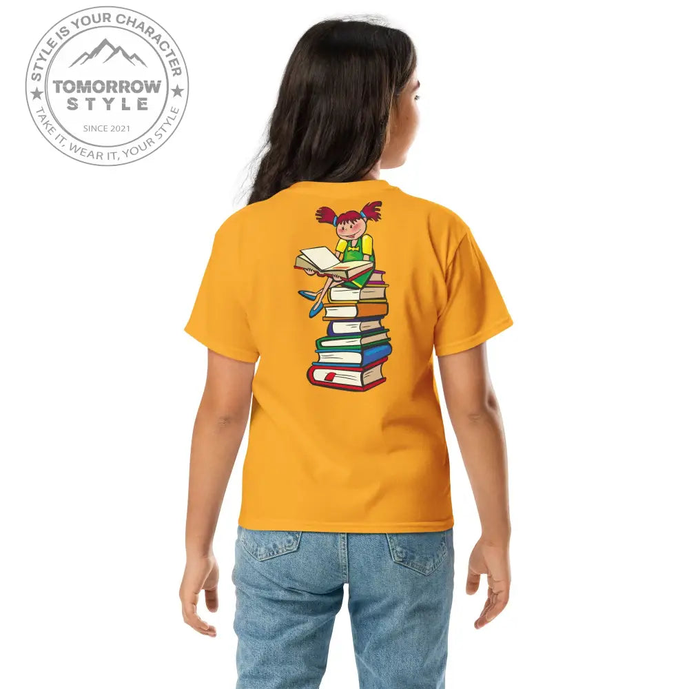 Bücherliebe in der Schule“ – Mädchen Classic T-Shirt - Tomorrow Style
