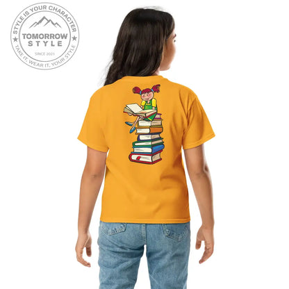 Bücherliebe in der Schule“ – Mädchen Classic T-Shirt - Tomorrow Style