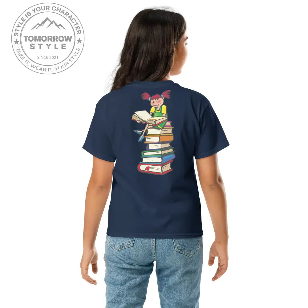 Bücherliebe in der Schule“ – Mädchen Classic T-Shirt - Tomorrow Style