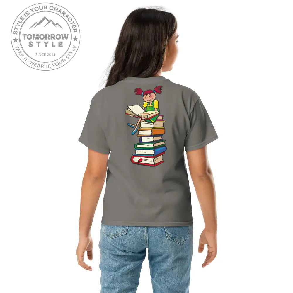 Bücherliebe in der Schule“ – Mädchen Classic T-Shirt - Tomorrow Style