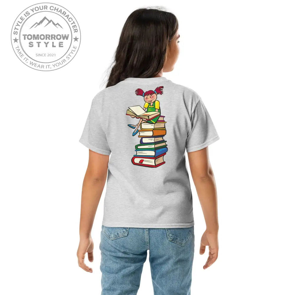 Bücherliebe in der Schule“ – Mädchen Classic T-Shirt - Tomorrow Style