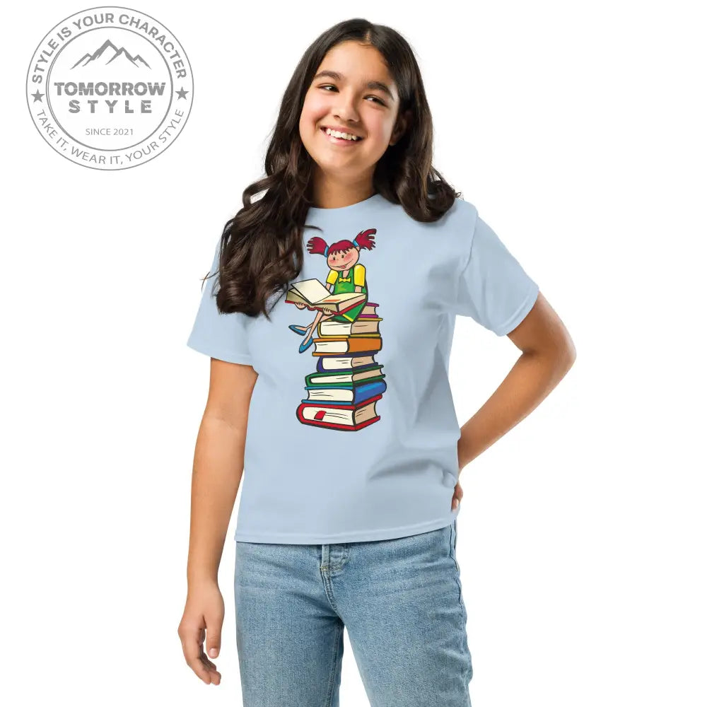 Bücherliebe in der Schule“ – Mädchen Classic T-Shirt - Tomorrow Style