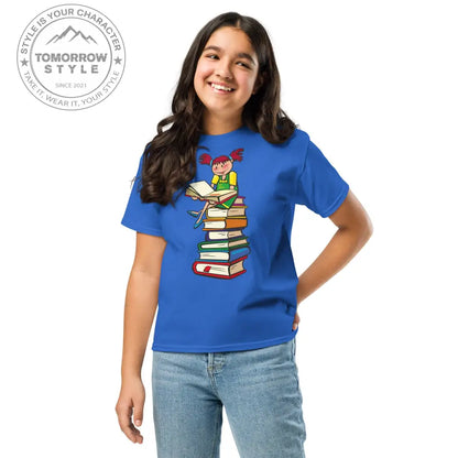 Bücherliebe in der Schule“ – Mädchen Classic T-Shirt - Tomorrow Style