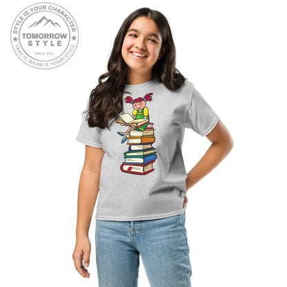 Bücherliebe in der Schule“ – Mädchen Classic T-Shirt - Tomorrow Style