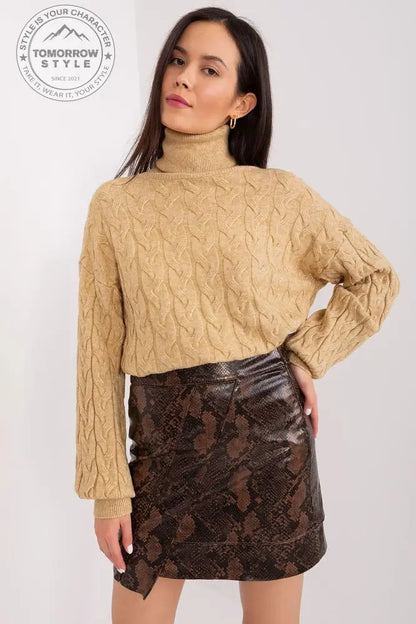 Bunt gemusterter Rollkragenpullover im Karomuster – Vielseitig und Charmant für Jeden Tag - Tomorrow Style