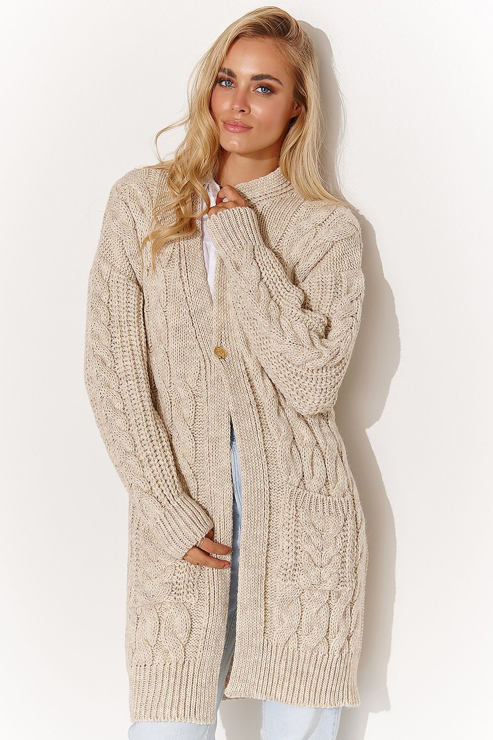 Cardigan Model 184394 Makadamia - Tomorrow Style