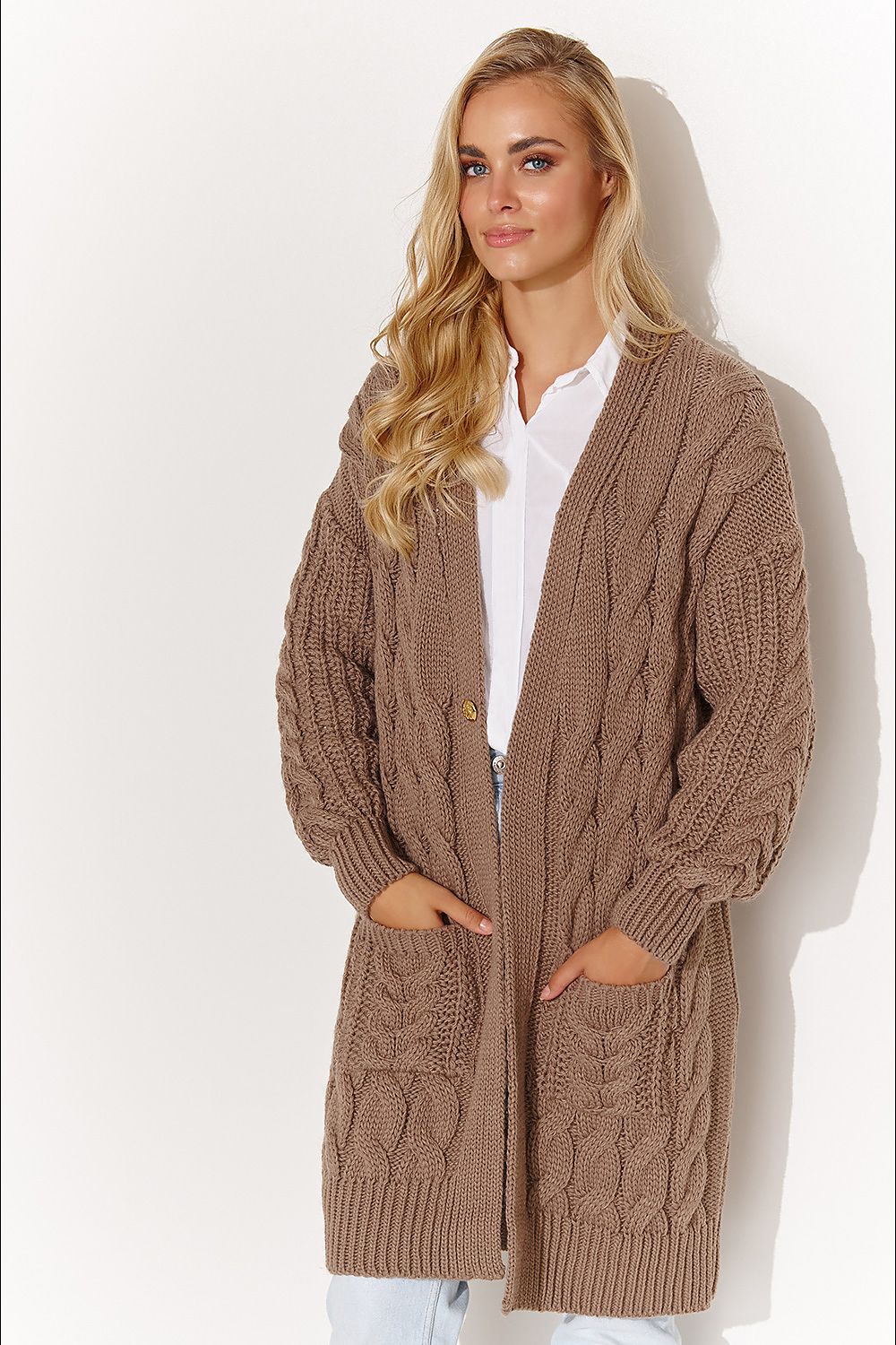 Cardigan Model 184394 Makadamia - Tomorrow Style