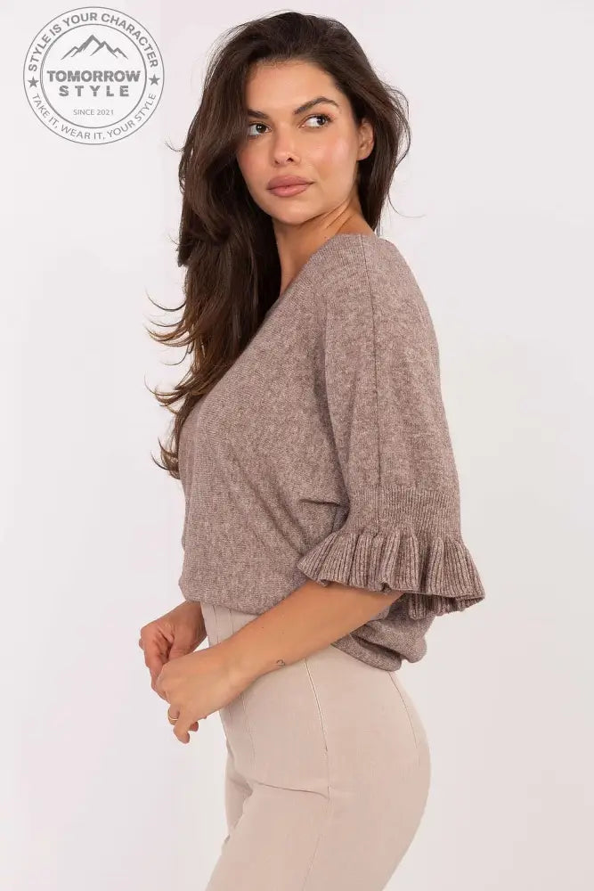 Chic Rüschendetail Pullover - Tomorrow Style