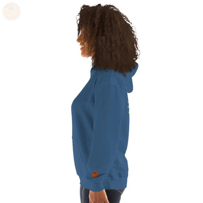 Bestickte Damen Hoodie - Indigoblau / S