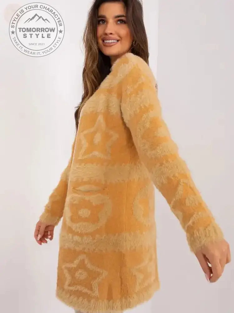 Cozy Knit Brown Cardigan – Ungeknöpfte Strickjacke in Braun - Tomorrow Style