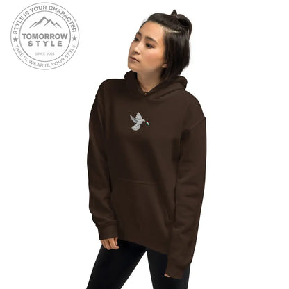 Damen Hoodie mit besticktem Frieden Vogel und Palästinenserflagge - Tomorrow Style