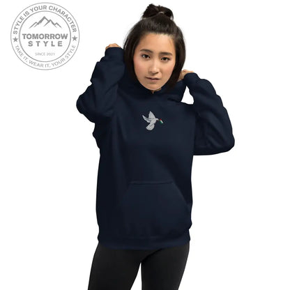 Damen Hoodie mit besticktem Frieden Vogel und Palästinenserflagge - Tomorrow Style