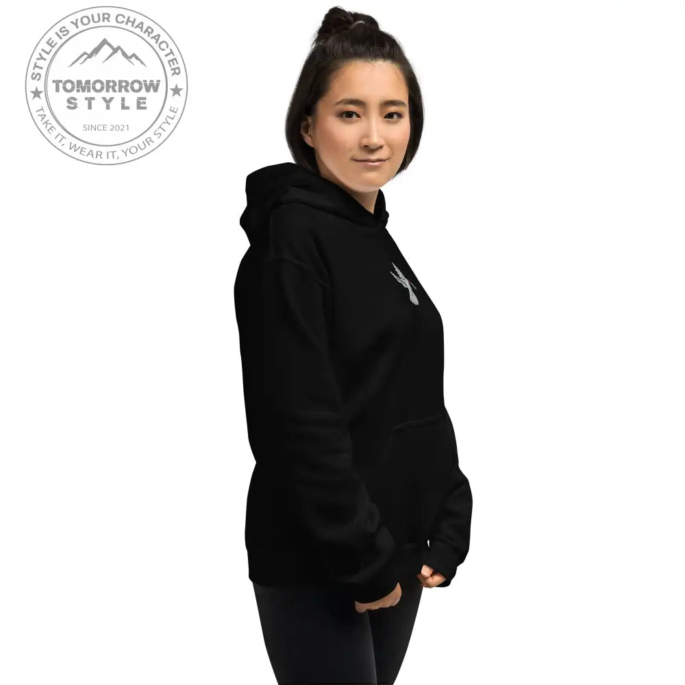 Damen Hoodie mit besticktem Frieden Vogel und Palästinenserflagge - Tomorrow Style